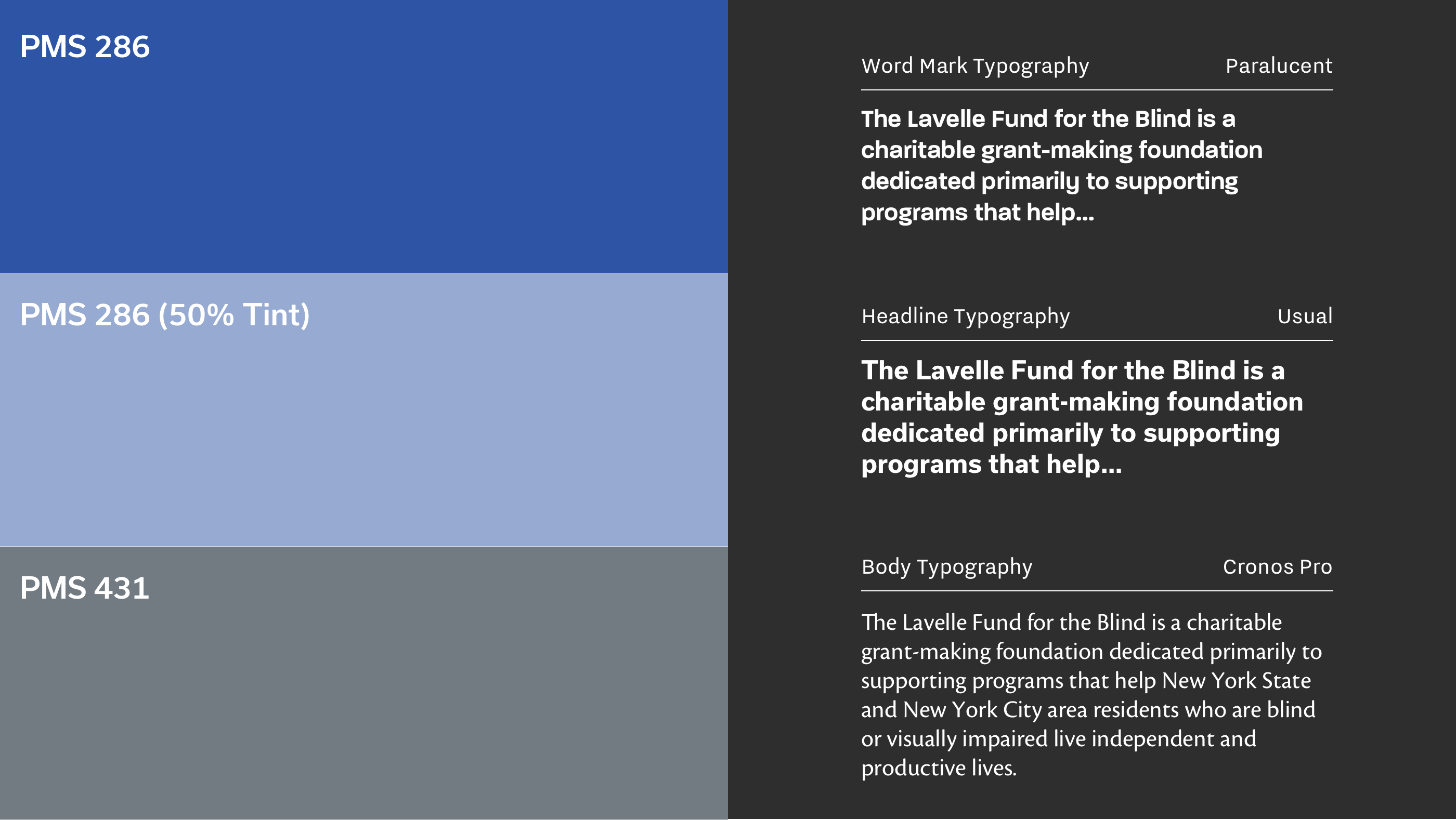 Three colors of the color palette.